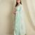 Pista embroidered chinon stitched anarkali kurta pant kurta pant set