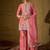 Light pink embroidered chinon stitched straight kurta sharara kurta sharara set