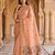 Peach Color Meenakari Zari Weawing Border Work Cotton Saree 