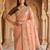 Peach Color Meenakari Zari Weawing Border Work Cotton Saree 