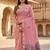 Pink Color Meenakari Zari Weawing Border Work Cotton Saree 