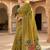 Olive Color Meenakari Zari  weawing border Work Cotton Saree