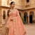 Peach Color Meenakari Zari  weawing border Work Cotton Saree