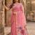 Pink Color Meenakari Zari  weawing border Work Cotton Saree