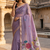 Purple Color Meenakari Zari  weawing border Work Cotton Saree