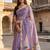 Purple Color Meenakari Zari  weawing border Work Cotton Saree