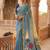 Sky Blue Color Meenakari Zari  weawing border Work Cotton Saree