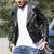 Stylish black quilted premium leather jacket classic moto heritage look soft quality zipper