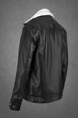 men's black lambskin leather jacket classic zip up style modern featured 3