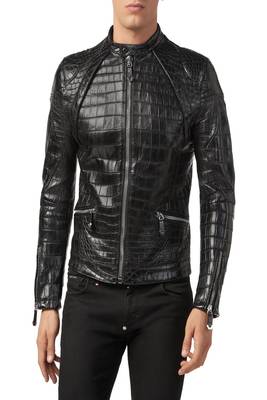 men's black lambskin leather jacket classic zip up style stylish premium 1