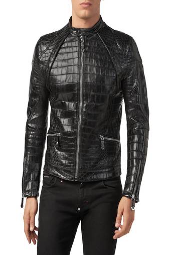 men's black lambskin leather jacket classic zip up style stylish premium