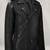 Men's black genuine lambskin  leather jacket-cross zipper & waist belt style