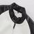 Men's white &black shoulder  genuine lambskin  leather jacket-caf   racer & ribb cuff style