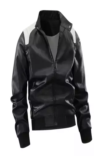 men's white lambskin cafe racer jacket band collar racer style modern