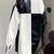 Men's black & white patchwork lambskin leather jacket-spread collar style fastion