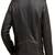 Men's dark brown lambskin leather jacket-cross zipper & side belt style fastion