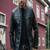 Black genuine lambskin leather jacket-orange stripes & zipper detail fashion style
