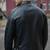 Black genuine lambskin leather jacket-orange stripes & zipper detail fashion style