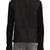 Black genuine lambskin leather jacket-2 snap button  & zipper detail fashion style