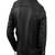 Men's black lambskin leather biker jacket  slim fit moto style-multipal zipp & button details