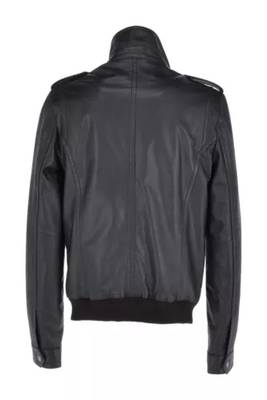 men's black lambskin leather biker jacket classic moto zip style authentic refined 2