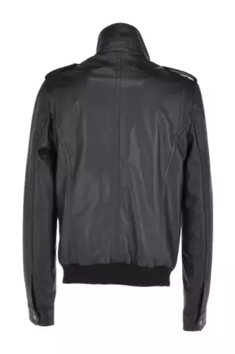 men's black lambskin leather biker jacket classic moto zip style authentic refined