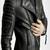 Black quilted leather four pockeet pure lambskin motorcycle biker jacket- multipal zipper