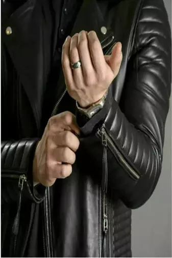 men's black lambskin leather biker jacket premium quilted design pro