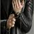 Black quilted leather four pockeet pure lambskin motorcycle biker jacket- multipal zipper