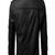 Black quilted leather four pockeet pure lambskin motorcycle biker jacket- multipal zipper