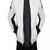 Men's white &black shoulder  genuine lambskin  leather jacket-caf   racer & ribb cuff style