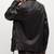 men's black lambskin leather biker jacket snap button front closure