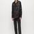 men's black lambskin leather biker jacket snap button front closure