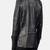 Men's black lambskin leather biker jacket-asymmetrical zip closure & adjustable belt fashtion