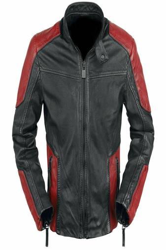 men's black lambskin leather biker jacket classic moto zip style authentic versatile