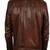 Stylish dark chocolate brown genuine leather biker jacket- 2 pocket style straight zip style