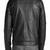 Stylish black copper rubb  off genuine leather jacket  lambskin classic trap cuff moto jacket