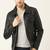 men's black lambskin leather biker jacket classic moto zip style authentic timeless
