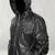 Men's black pure lambskin leather hoodie jacket  collar zip style