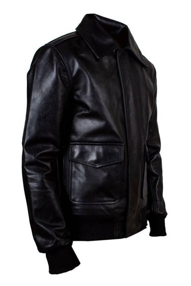 men's black lambskin leather jacket classic zip up style stylish authentic