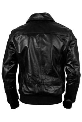 men's black lambskin leather jacket classic zip up style stylish authentic 2