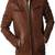 men's brown lambskin cafe racer jacket band collar racer style authentic