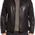 Men's black lambskin leather jacket motorcycle jacket moto style