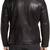 Men's black lambskin leather jacket motorcycle jacket moto style