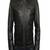 Men's black lambskin leather- 2 pocket & zipper detail style