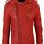 men's red premium lambskin leather jacket quilted shoulder detailing premium
