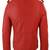 men's red premium lambskin leather jacket quilted shoulder detailing premium