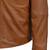 men's brown lambskin leather jacket snap button front closure