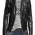 men's black premium lambskin leather jacket adjustable belted waist stylish