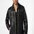 men's black lambskin leather trucker jacket vintage inspired look
